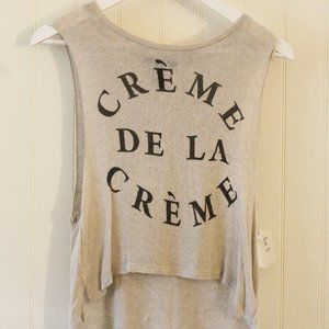 Forever 21 ✤ Sleeveless Tank Sheer Graphic French